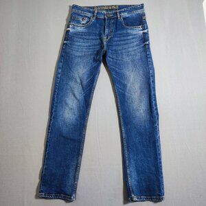 Abercrombie & Fitch jeans men's size 34 denim blue colour straight leg selvedge